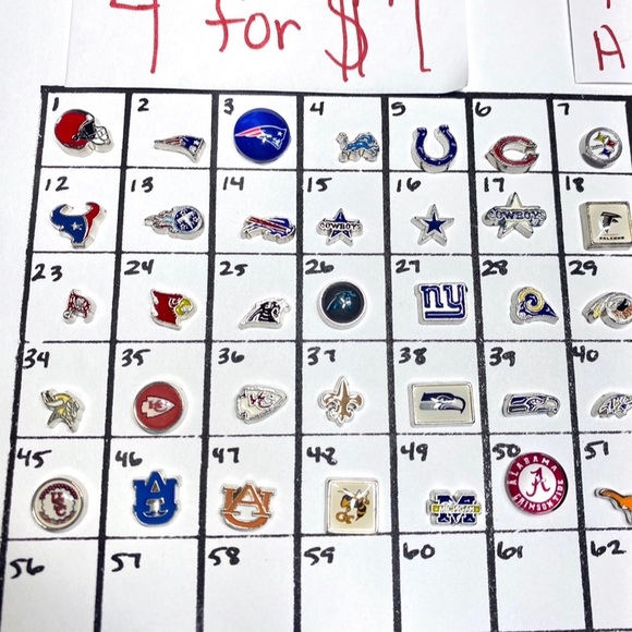 LC-#2 (4X) Team Sports living locket charms - Picture 2 of 7